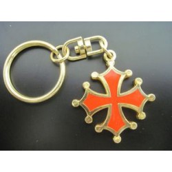 Porte-clefs Croix Occitane (découpée métal)