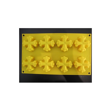 Moule silicone souple de 8 croix Òc