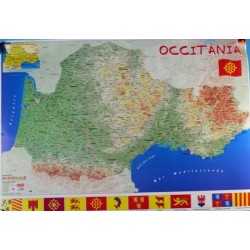 Carte d'Occitanie - 70 x 100 cm (Macarel) 