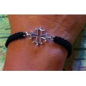 Bracelet croix oc argent massif