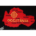 Écusson brodé thermo-collant Carte " Occitània "