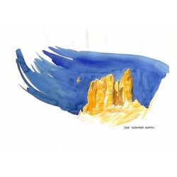 Dolomites - Alexis Nouailhat et Michel Vincent - Aquarelle de terrain