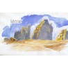Dolomites - Alexis Nouailhat et Michel Vincent - Aquarelle de terrain