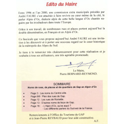 Gap, une ville du pays d'Oc - Préface et sommaire