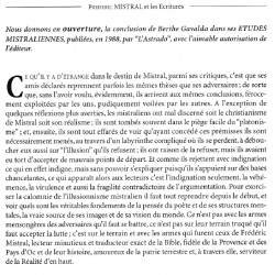 Frédéric Mistral et les écritures - Berthe Gavalda