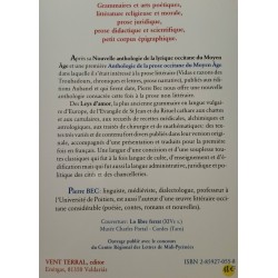 Anthologie de la prose Occitane du Moyen Âge – Volume 2 - Pierre Bec