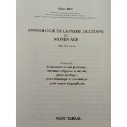 Anthologie de la prose Occitane du Moyen Âge – Volume 2 - Pierre Bec