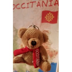 Porte-Clef Ourson avec écharpe occitane (peluche Macarel)
