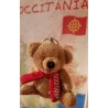 Porte-Clef Ourson avec écharpe occitane (peluche Macarel)