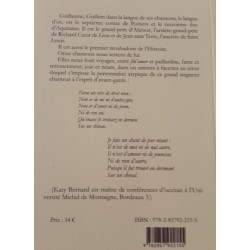 Le néant et la joie - Chansons de Guillaume d'Aquitaine - 4ième de couverture