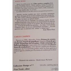 Soleu Roge - Carles Camprós - 4ième de couverture