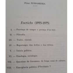 Escrichs - Pèire Pessamèssa - Sommaire