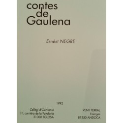 Contes de Gaulena - Ernèst Negre - Cobertura