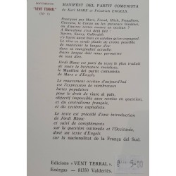 Manifèst del partit comunista - Karl Marx, Friedrich Engels - Occitan de Jòrdi Blanc - 4ième de couverture