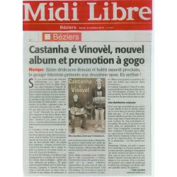 Castanha & Vinovèl - CV (2nd album CD 2013) - Article de presse