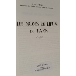 Les noms de lieux du Tarn - Ernest Nègre - Interior (Vent Terral)