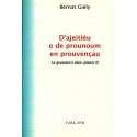 D'ajeitiéu e de prounoum en prouvençau – Bernat Giély - Couverture
