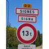 Toponymie de Signes - Gérard Tautil - Panneaux d'entrée du village