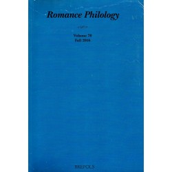 Romance Philology 70/2 (Fall 2016)