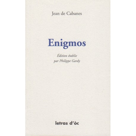 Enigmos - Jean de Cabanes - Philippe Gardy