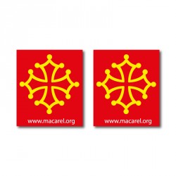 Autocollants Croix Occitane pour plaques d'immatriculation