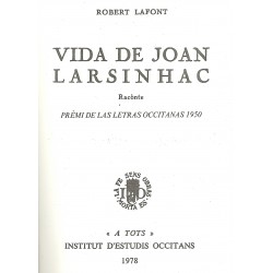 Vida de Joan Larsinhac - Robert Lafont