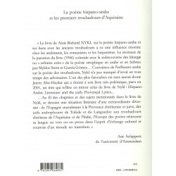 La poésie hispano-arabe et les premiers troubadours d'Aquitaine - Aloïs Richard Nykl - 4ième de couverture