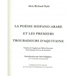 La poésie hispano-arabe et les premiers troubadours d'Aquitaine - Aloïs Richard Nykl - Extrait