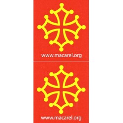 Autocollants croix occitane pour plaques d'immatriculation