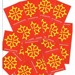 Autocollants croix occitane pour plaques d'immatriculation