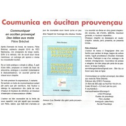 Comunicar en occitan provençau - Communiquer en occitan provençal - Pèire Brechet - Article Prouvenço d'Aro 335 - 09-2017