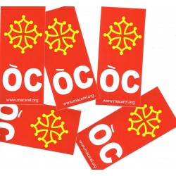 Autocollant Croix + OC pour plaques de voiture