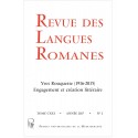 Revue des Langues Romanes - Tome 121-2 (2017 n°2) - Yves Rouquette - Couverture