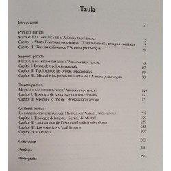 Mistral abans Mirèio  - Maria-Clàudia GASTOU - Table des matières