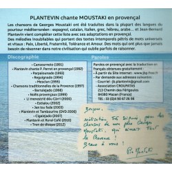 Jean-Bernard PLANTEVIN chante Georges MOUSTAKI en provençal (CD)