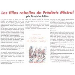 Les filles rebelles de Frédéric Mistral - Danielle JULIEN - Article Prouvenço d'aro march 2018