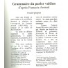 Grammaire du parler Valèian d'après François Arnaud - Bernard Cugnet