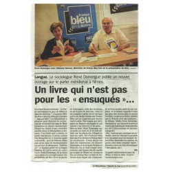 Le parler méridional en pays de Nîmes... et bien au-delà - René Domergue - Article de La Marseillaise (Hérault 29 mai 2014)