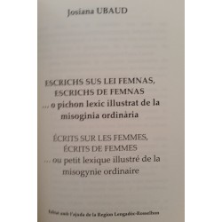 Escrichs sus lei femnas – Escrichs de femnas - Josiana Ubaud