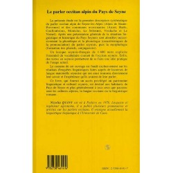 Le parler occitan alpin du Pays de Seyne - alpes de Haute-Provence - Nicolas Quint