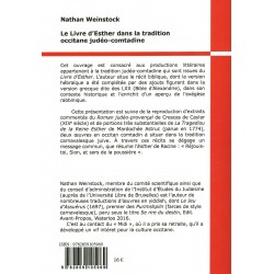 Le Livre d’Esther dans la tradition occitane judéo-comtadine - Nathan Weinstock - 4ième de couverture