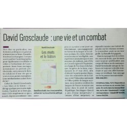 Los mots e lo baston - David Grosclaude - Article de presse