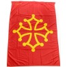Drapeau occitan (rouge sang et jaune or) -  Polyester 20 x 30 cm