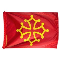 Occitan flag (blood red & gold yellow) -  Polyester 20 x 30 cm