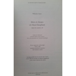 Mots et choses en Haut-Dauphiné dans les années 30 - Wilhem Giese