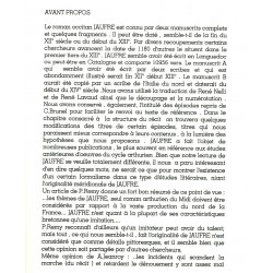 Jaufré - Récit initiatique occitan du XIIIe  - Bernard Ély - Avant-Propos