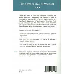 Les noms de l'eau en Vaucluse - Gilles Fossat - 4ième de couverture