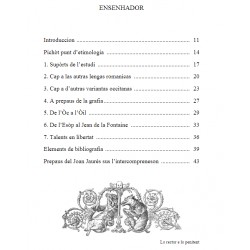 Sus las pesadas de Rainal - Claude Assémat - Table des matières