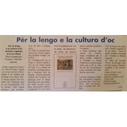 Per la lenga e la cultura d’Òc - Andrieu Lagarda, la fe en òbras - Article Prouvenço d'aro