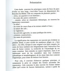 Toponymie du pays d'Arles - Gilles Fossat - Présentation